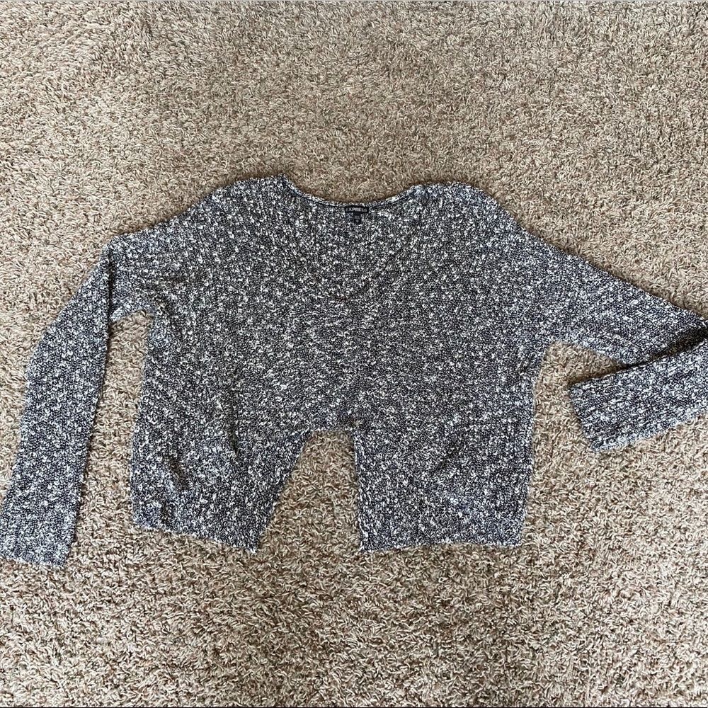 Express High Low Black & White Sweater M - Picture 2 of 8